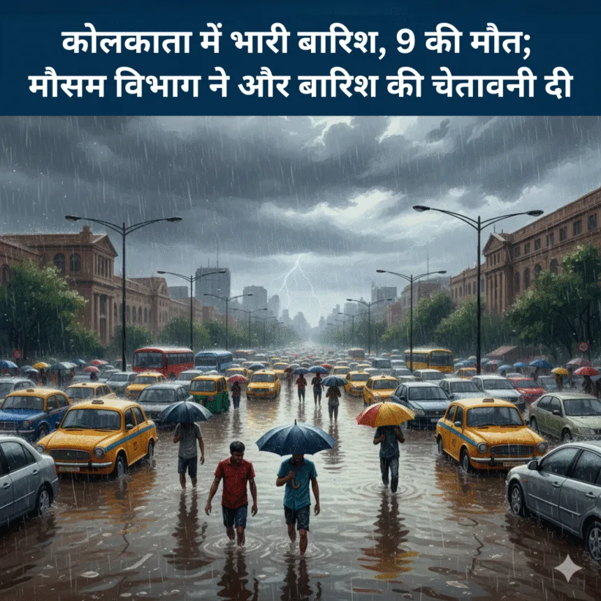 कोलकाता में भारी बारिश
