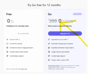 भारत में अब ChatGPT Go प्लान 12 महीनों तक मुफ्त